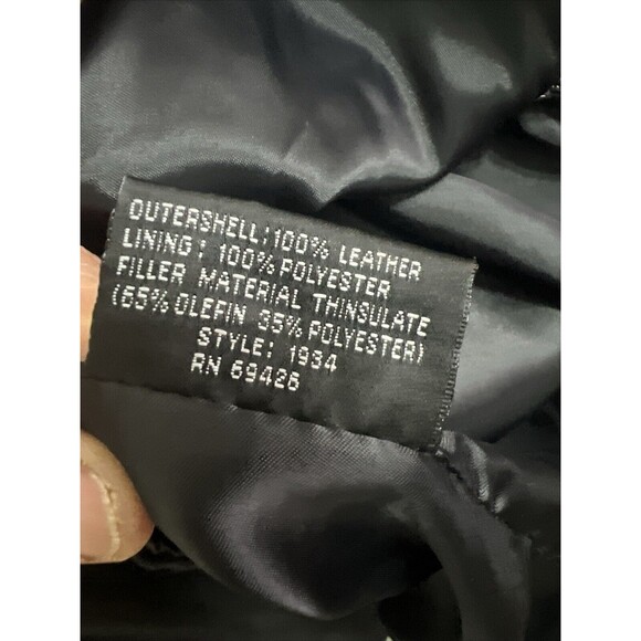 Wilsons Thinsulate 3M Thermal Insulation Leather Unisex  Coat Jacket Size S - Picture 11 of 15